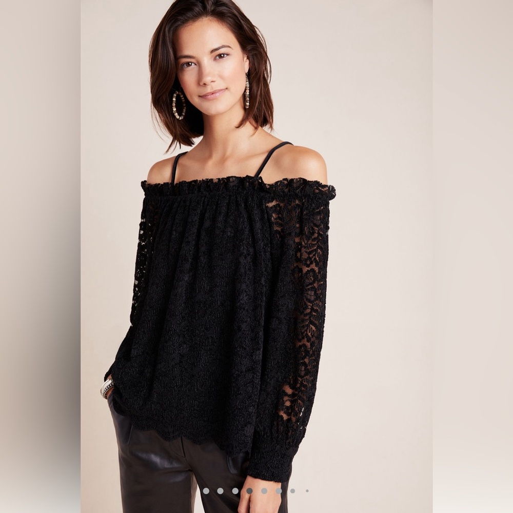 Anthropologie Ramona Lace Top 1X - Picture 6 of 7